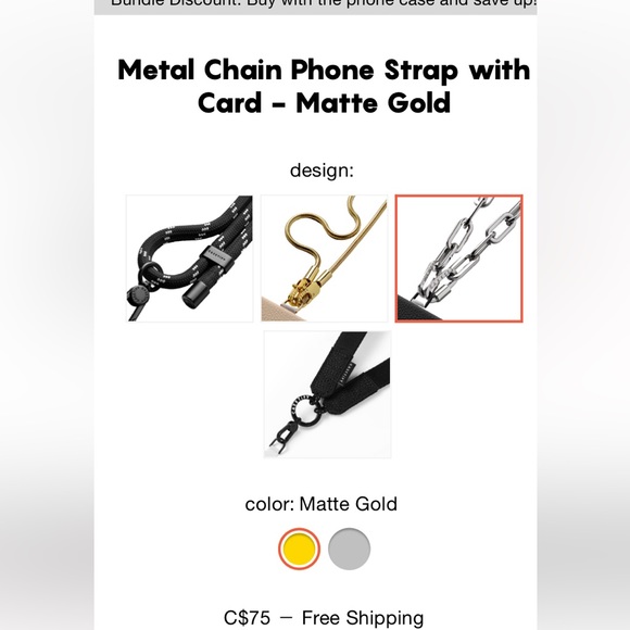 Casetify phone strap without card holder - Picture 2 of 6